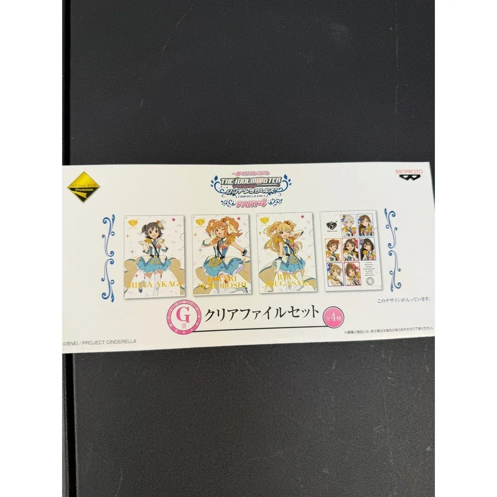 The Idolmaster Cinderella Girls Clear File Folder Lot 3 Miria Akagi Rika Japan